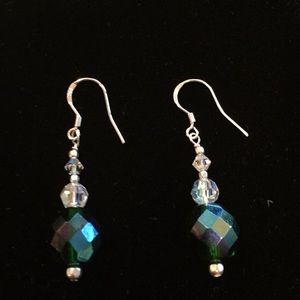 Earrings. Swarovski crystal, sterling silver.